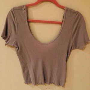 Urban outfitters scalloped crop top
